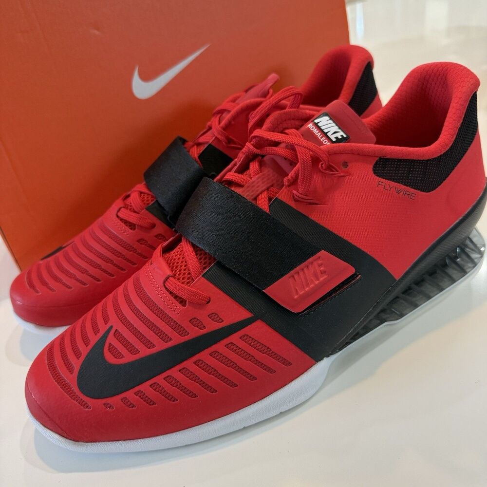 Nike Romaleos 3 Mens Size 14 University Red/Black/White 852933-603